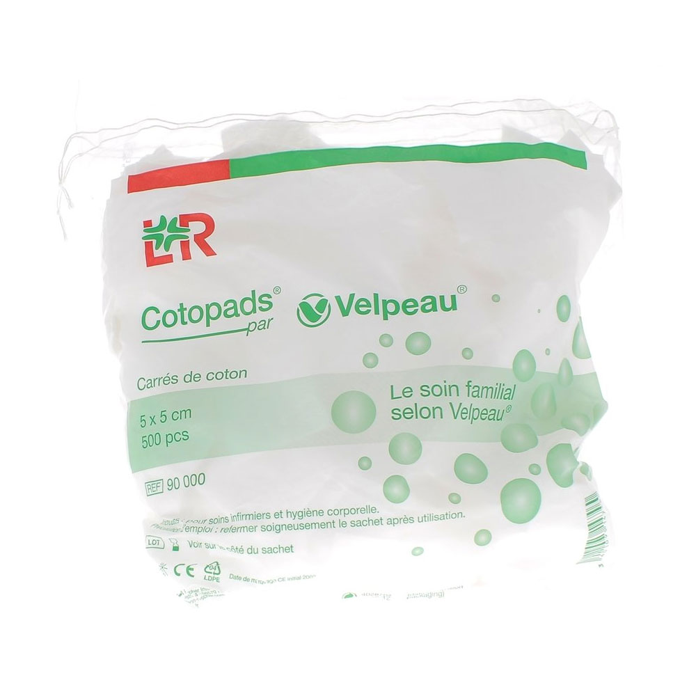 Lohmann Rauscher Velpeau Algodón 5x5cm Cotopads 500 unidades