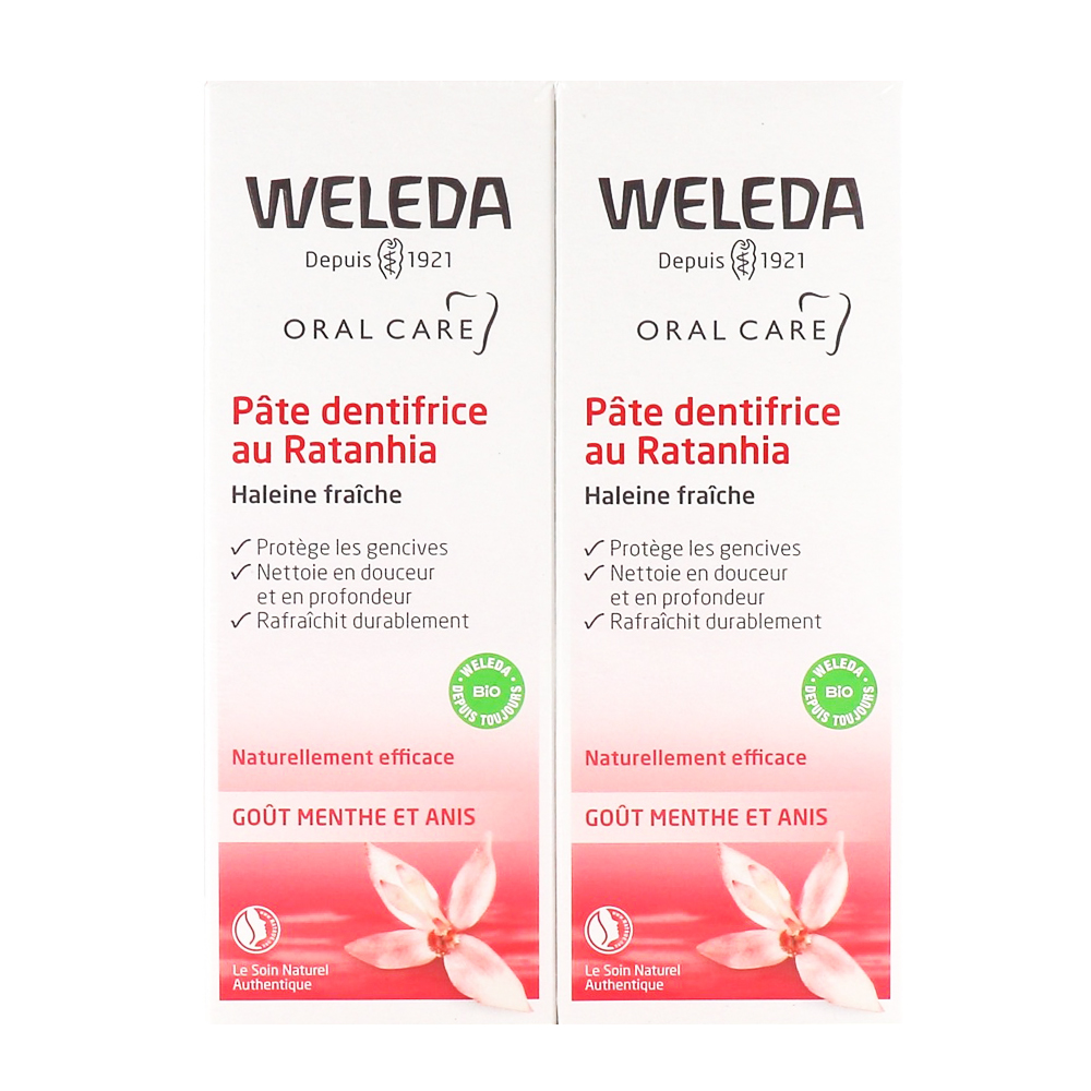 Weleda Pasta de dientes ratania 2x75ml