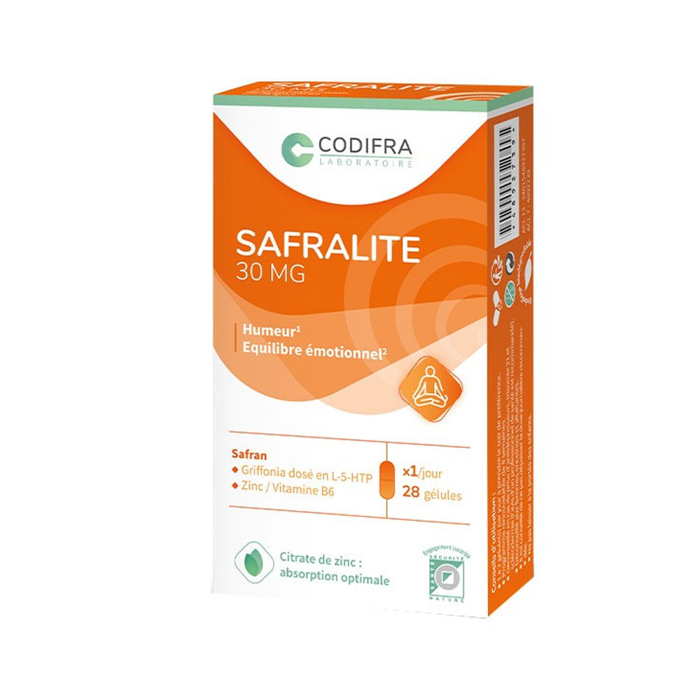Codifra Safralita 30 mg humor y equilibrio emocional 28 cápsulas