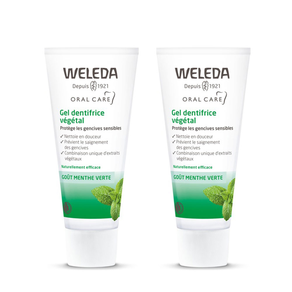 Weleda Gel dentífrico vegetal sabor venta verde 2x75ml