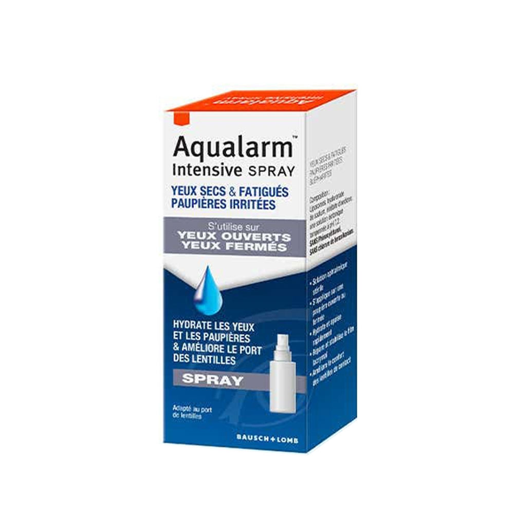 Bausch&Lomb Aqualarm Spray intenso ojos secos fatigados párpados irritados para párpados abiertos y cerrados 10 ml