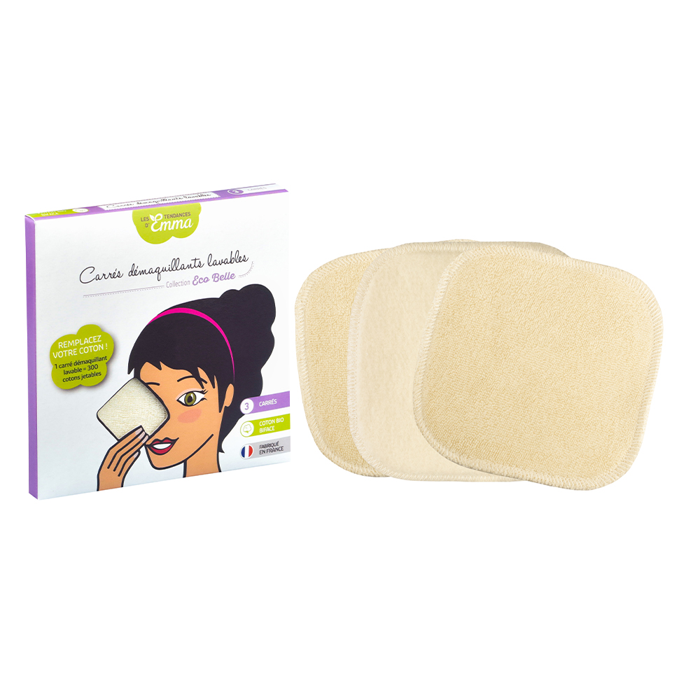 Les Tendances D'Emma Eco Belle Bastoncillos Desmaquillantes Lavables de Algodón Ecológico x3