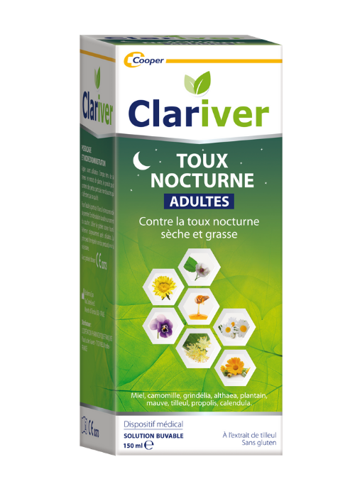 Clariver Jarabe para la tos nocturna de adultos 150 ml