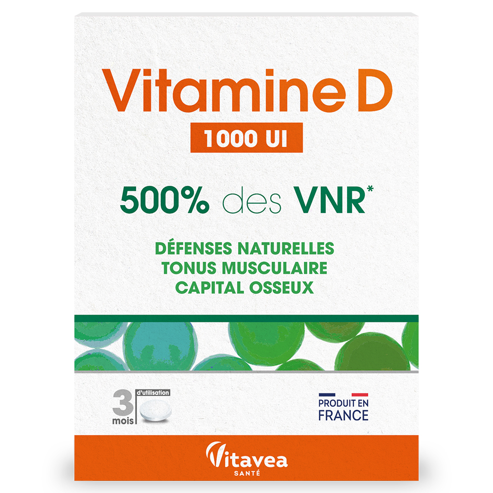 Vitavea Santé Vitamina D 1000 UI 500% des VNR* 90 comprimidos