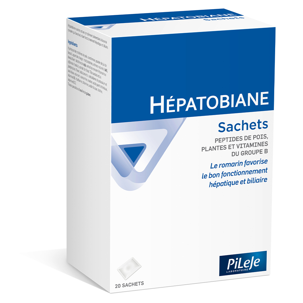 Pileje Hepatobiane Péptidos de guisante, plantas y vitaminas B 20 sobres