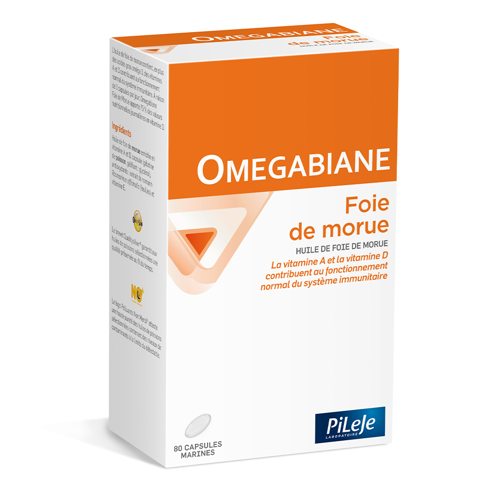Pileje Omegabiane Higado De Bacalao Omegabiane 80 Cápsulas Marinas