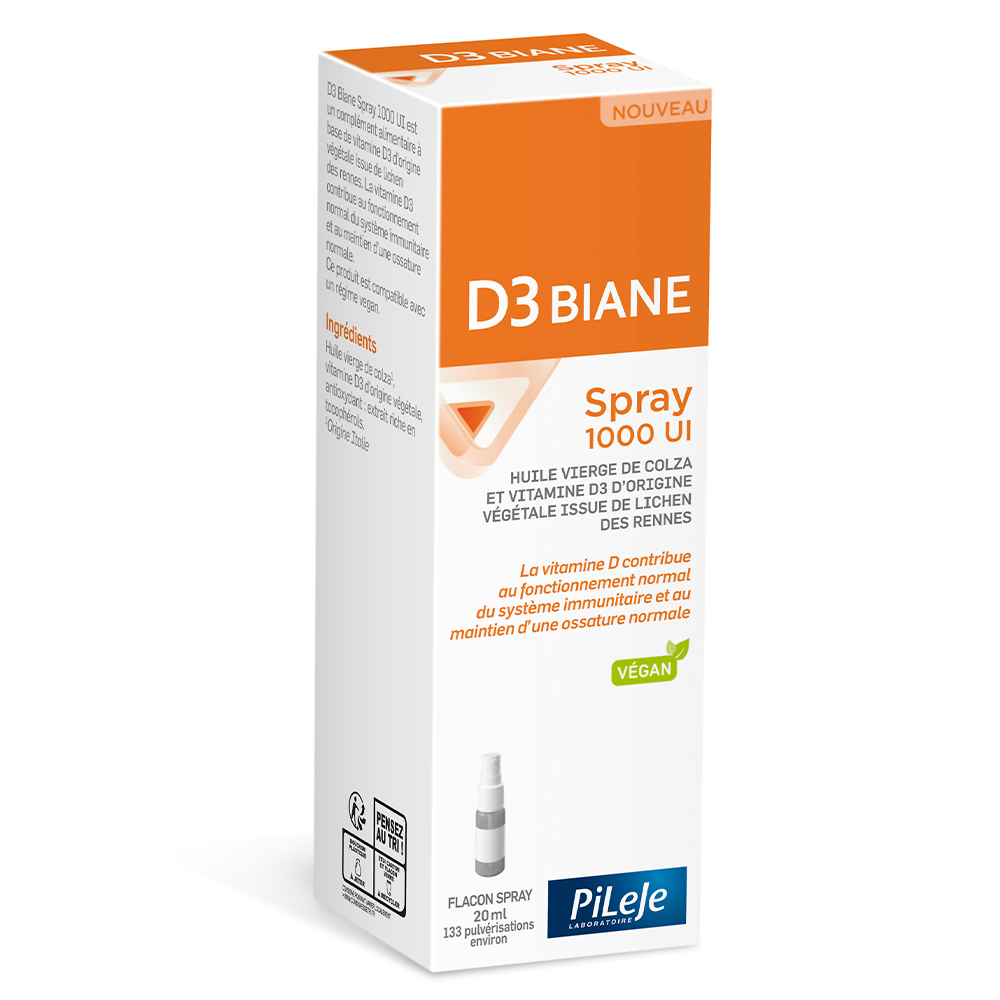 Pileje D3 Biane Vitamina D3 spray 1000 UI 20 ml