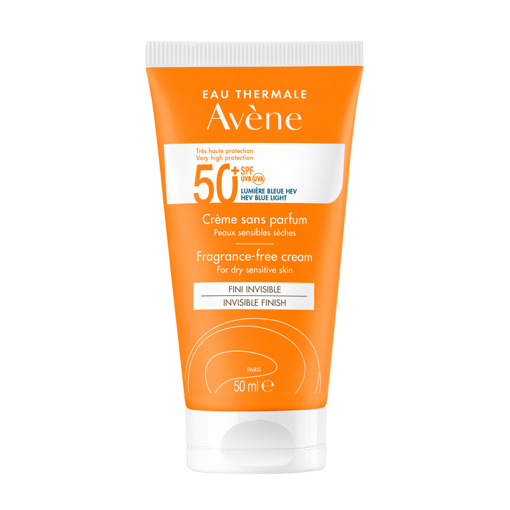 Avène Solar Crema SPF50+ sin perfume piel sensible seca 50 ml