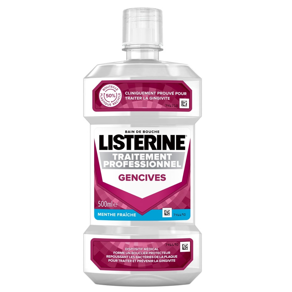 Listerine Enjuague Bucal Tratamiento Profesional de las Encías Menta fresca 500 ml