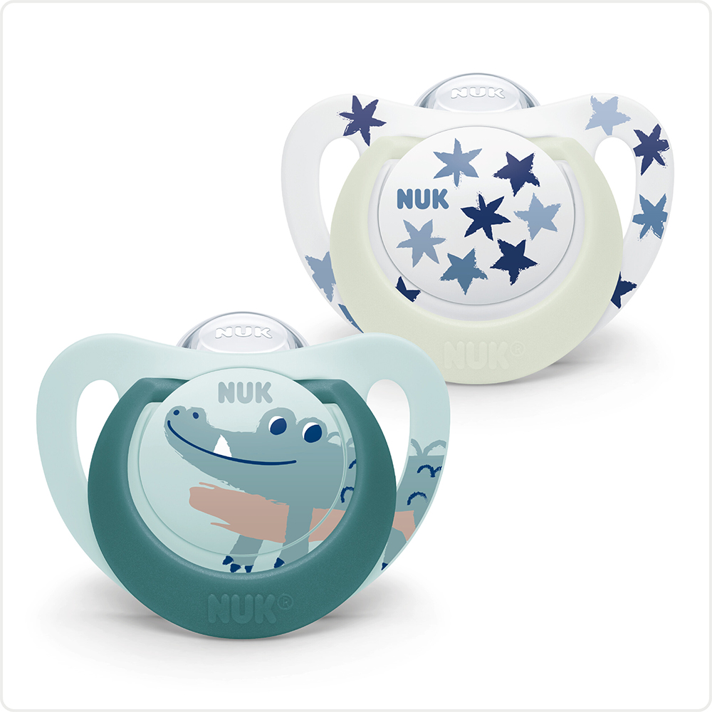 Nuk Chupetes fisiológicos Starlight 6 a 18 meses x2