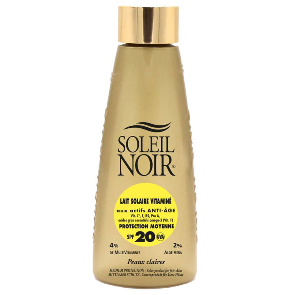 Soleil Noir Locion Vitaminada Proteccion Media Piel Mate O Bronceada Spf20 150 ml
