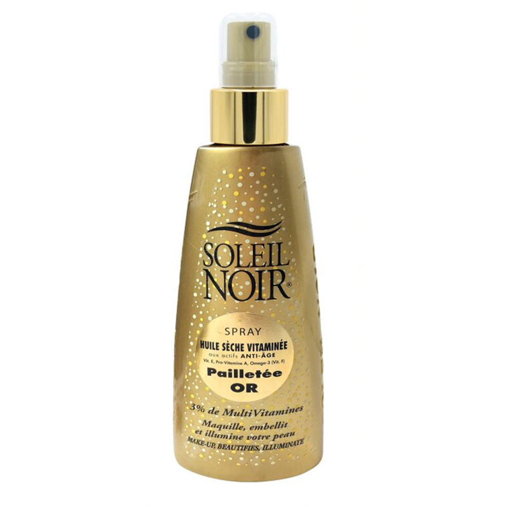 Soleil Noir Aceite seco en spray vitaminado Purpurina dorada 150 ml