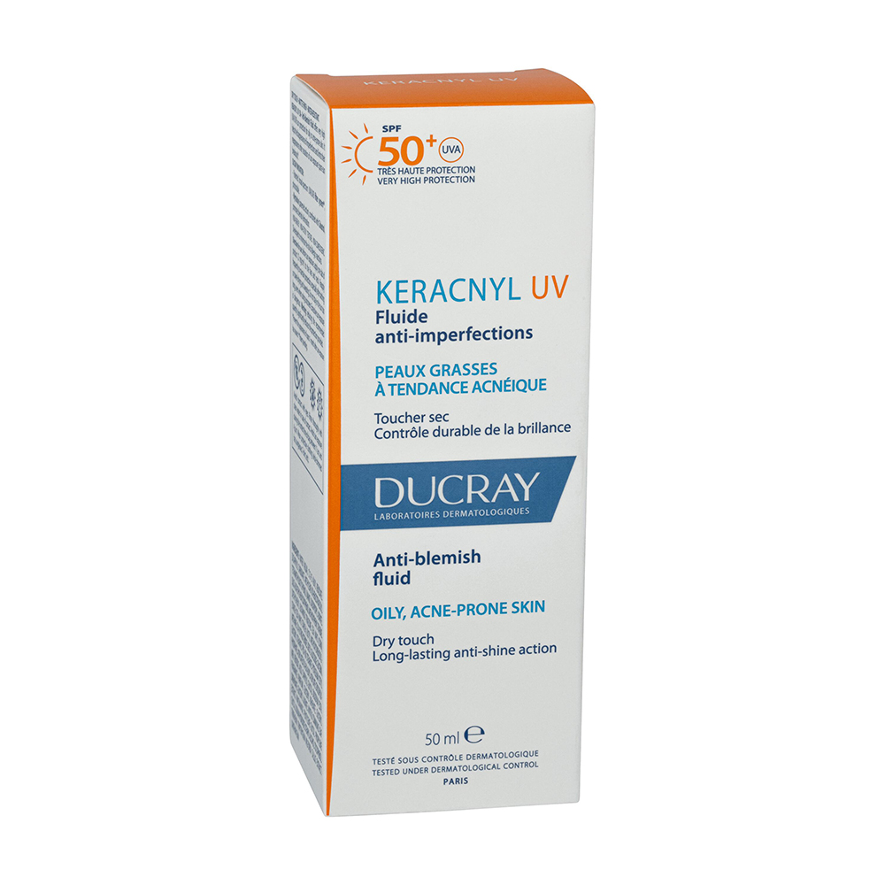 Ducray Keracnyl Fluido antimanchas SPF50+ Peaux grasses à tendance acnéique 50ml