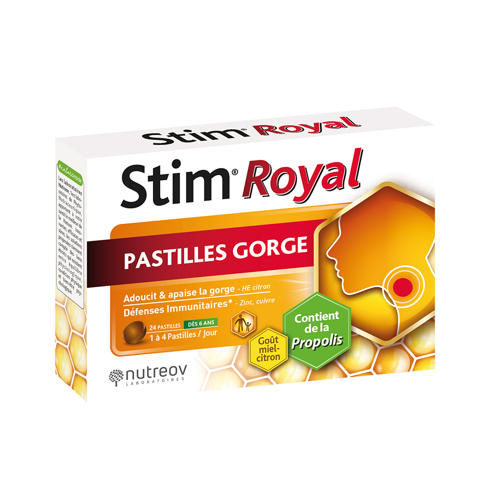 Nutreov Stim Royal Pastillas para la garganta x24
