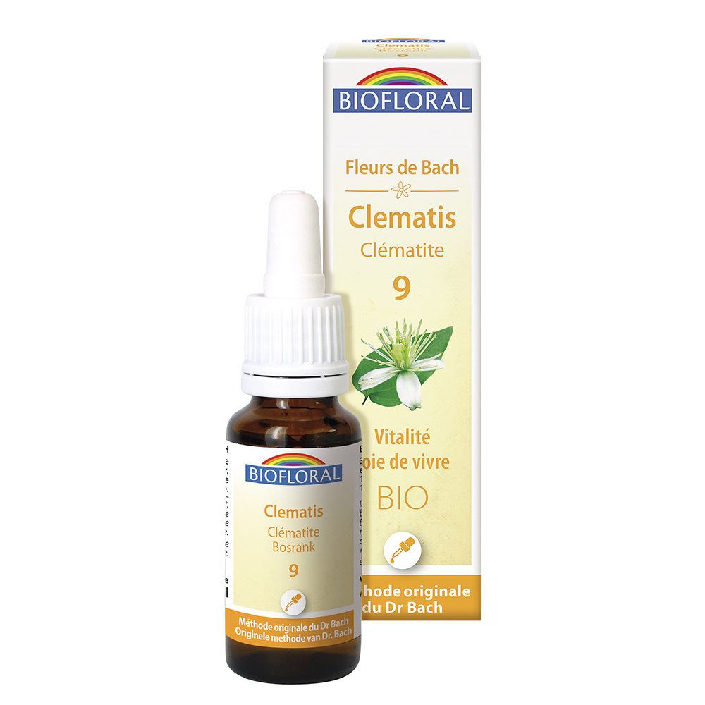 Biofloral No 9 Clematis BIO Demeter Flores de Bach Vitalite Joie De Vivre 25 ml