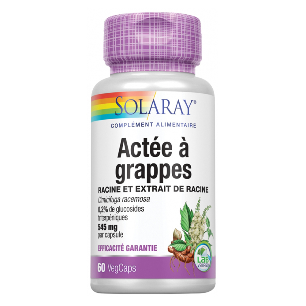 Solaray Cohosh Cimicifuga Racemosa estandarizado 545 mg x60 cápsulas vegetales