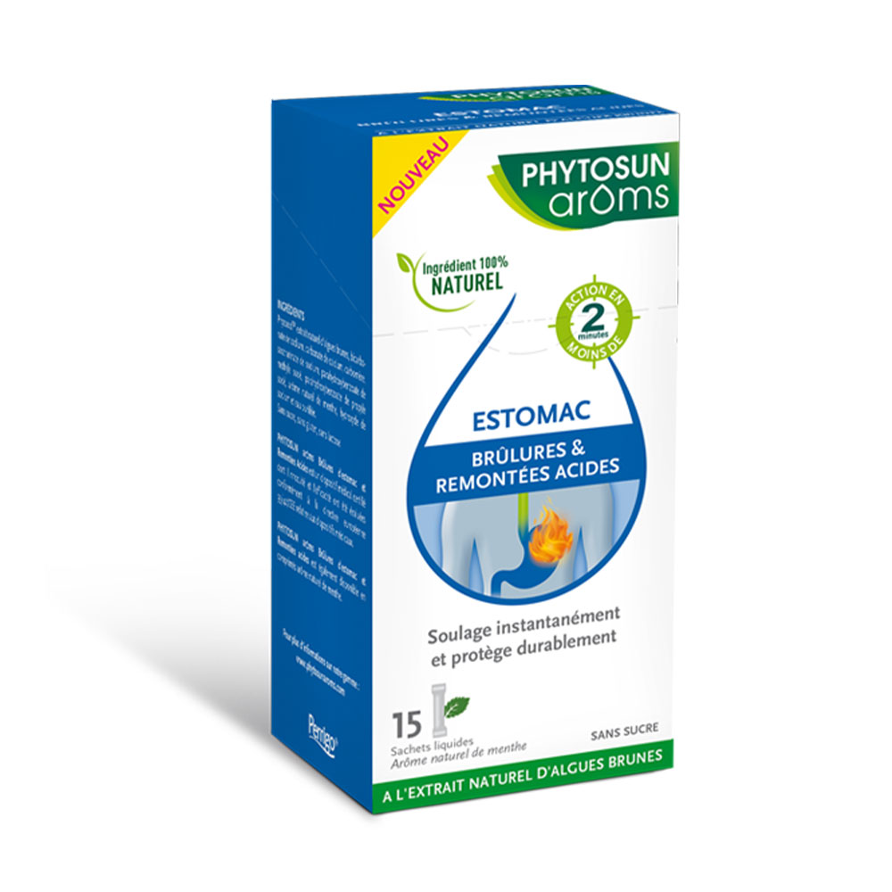Phytosun Aroms Acidez estomacal y reflujo ácido Sabor a menta natural x15 bolsas