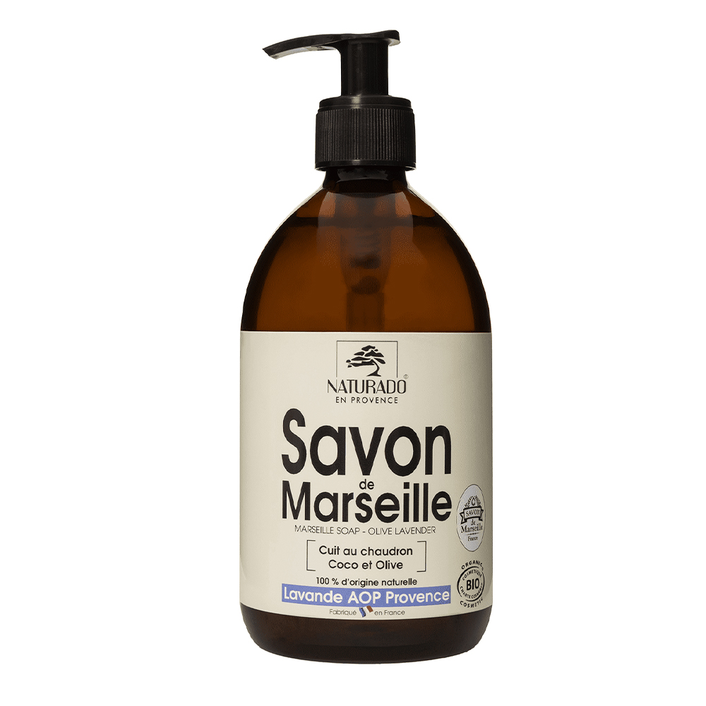 Naturado Jabón de Marsella de lavanda cocido al caldero con coco y oliva 500 ml