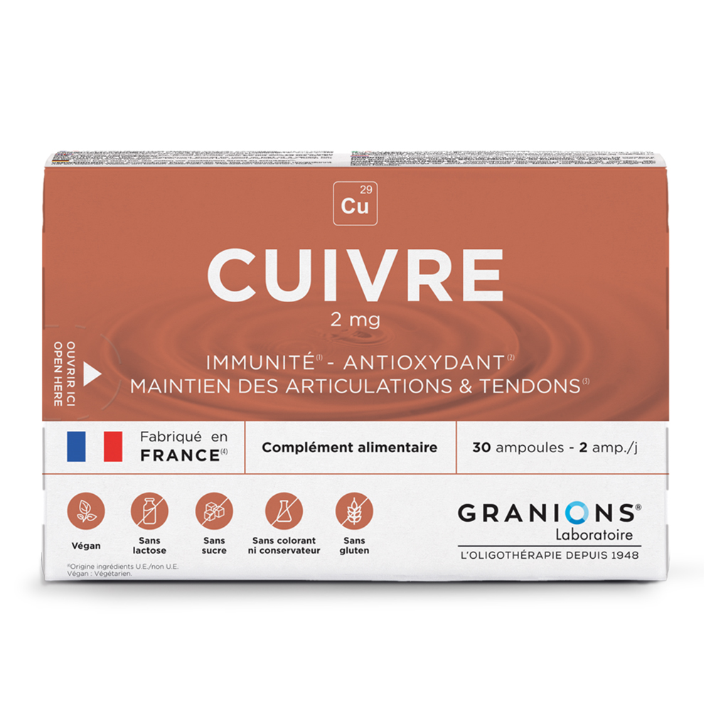 Granions Cobre 2 mg 30 ampollas
