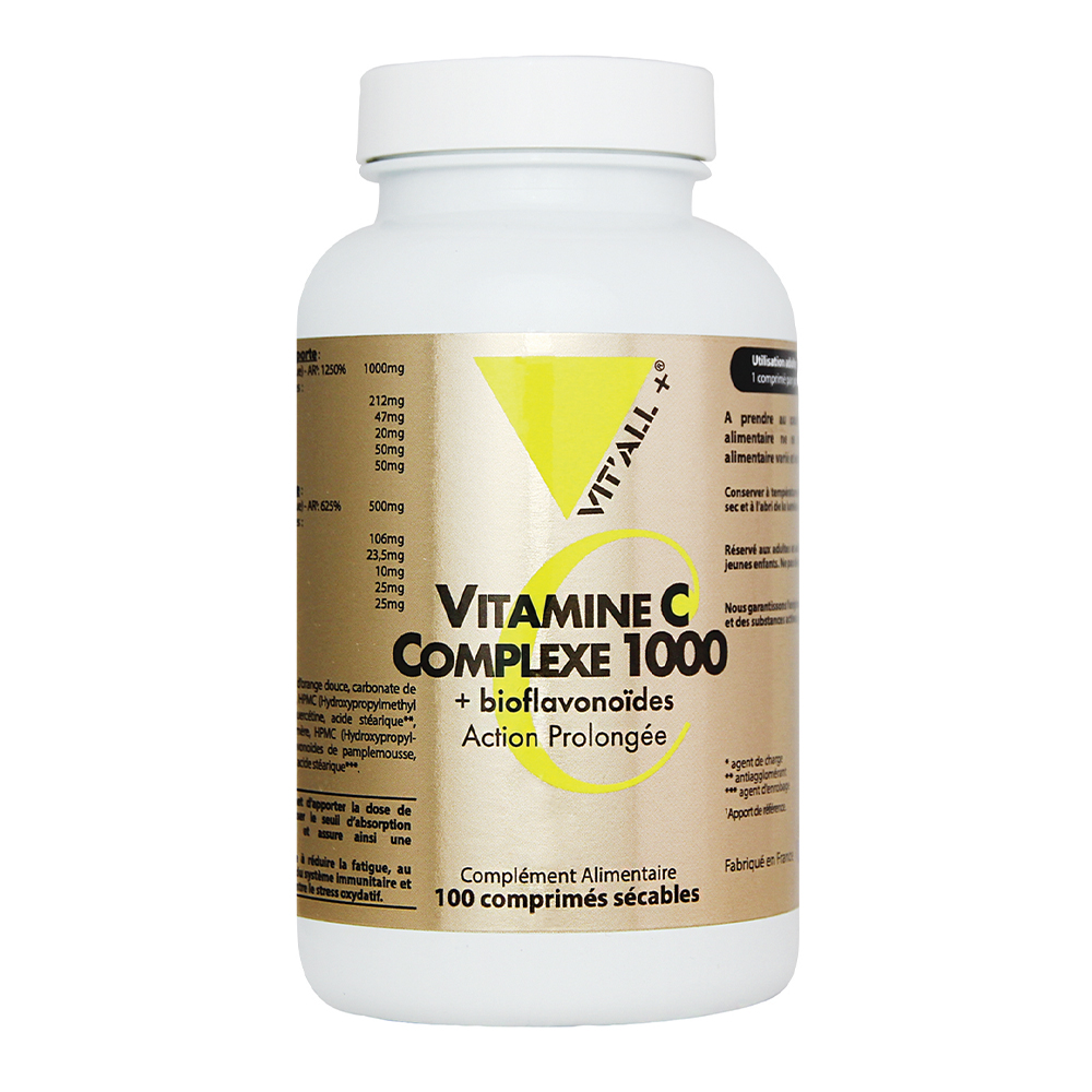 Vit'All+ Complejo vitamina C 1000 + bioflavonoides Bioflavonoïdes 100 comprimidos rompibles