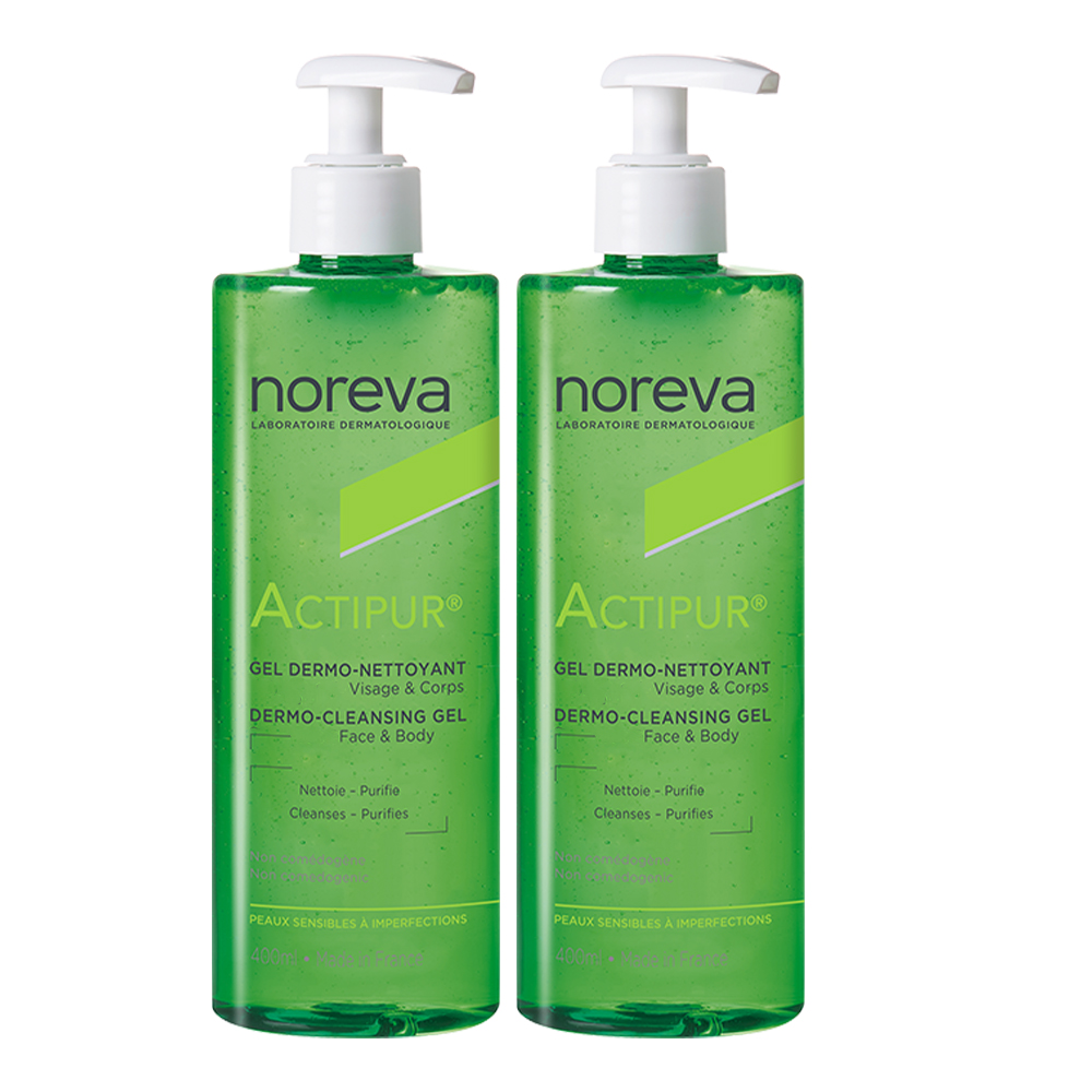 Noreva Actipur Gel Dermolimpiador Rostro Y Cuerpo 2x400 ml