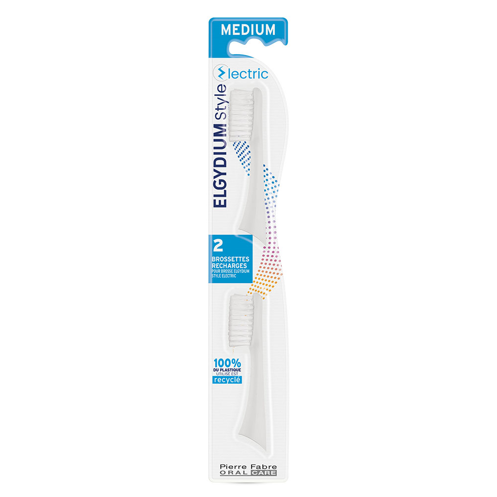 Elgydium Recambio de cepillo de dientes eléctrico Medium Style