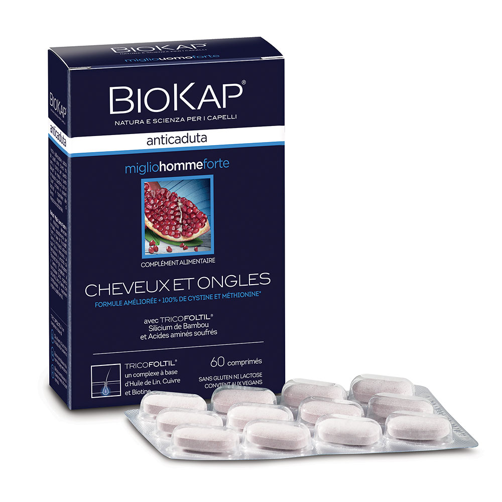 Biokap Anticaduta Tratamiento capilar para hombre anticaída 60 cápsulas