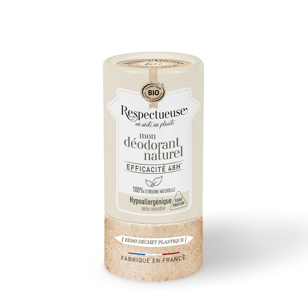 Respectueuse Mon Déodorant Naturel Efficace 48h Bio Piel sensible sin perfume 50g