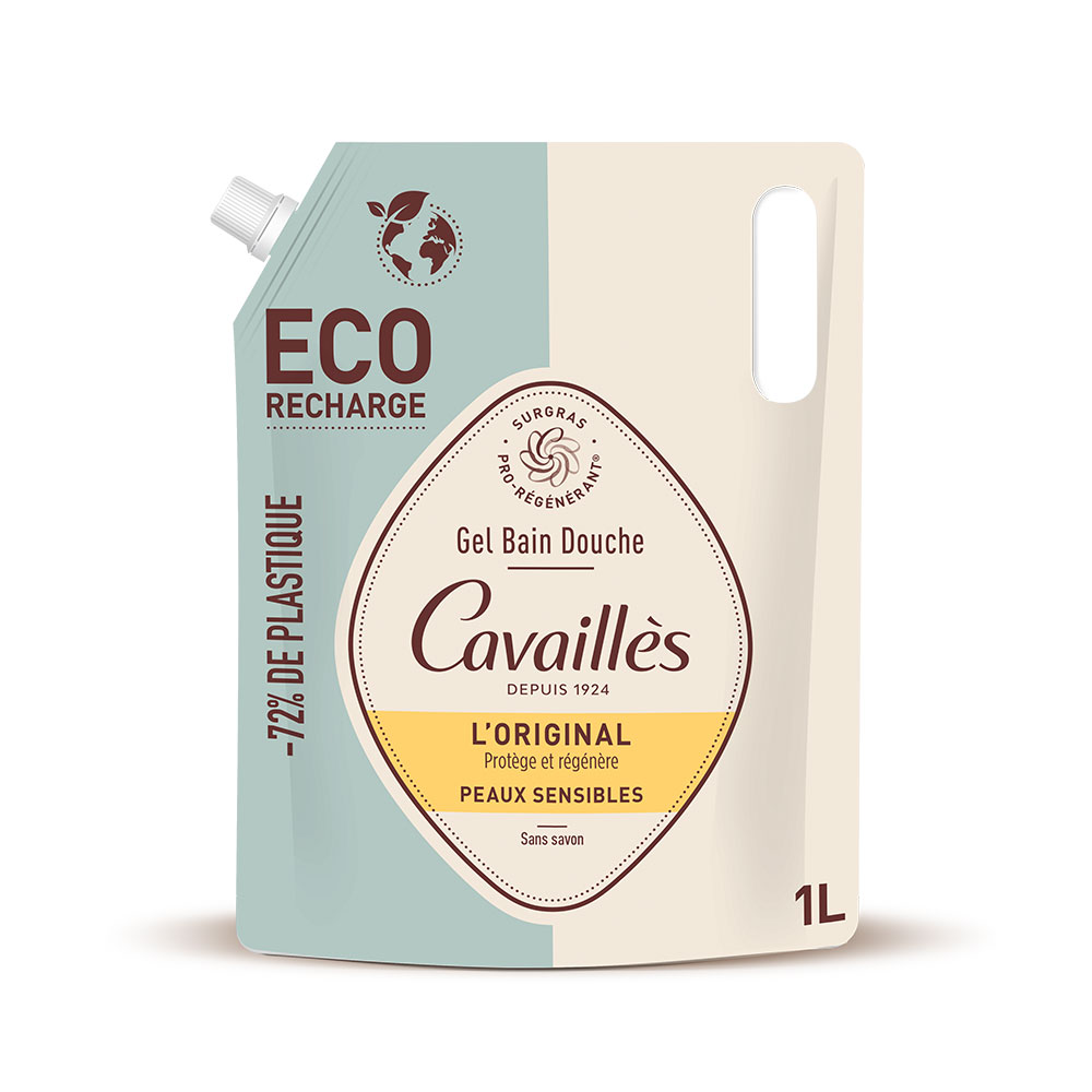 Cavaillès Recambio ecológico gel de baño y ducha L'Original pieles sensibles 1L