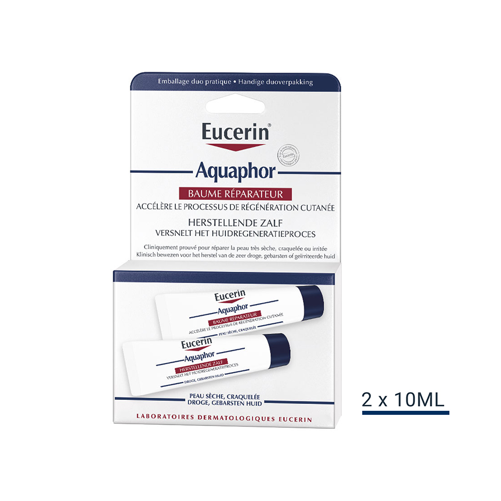 Eucerin Aquaphor Bálsamo Reparador Cutáneo Pieles secas y agrietadas 2x10g