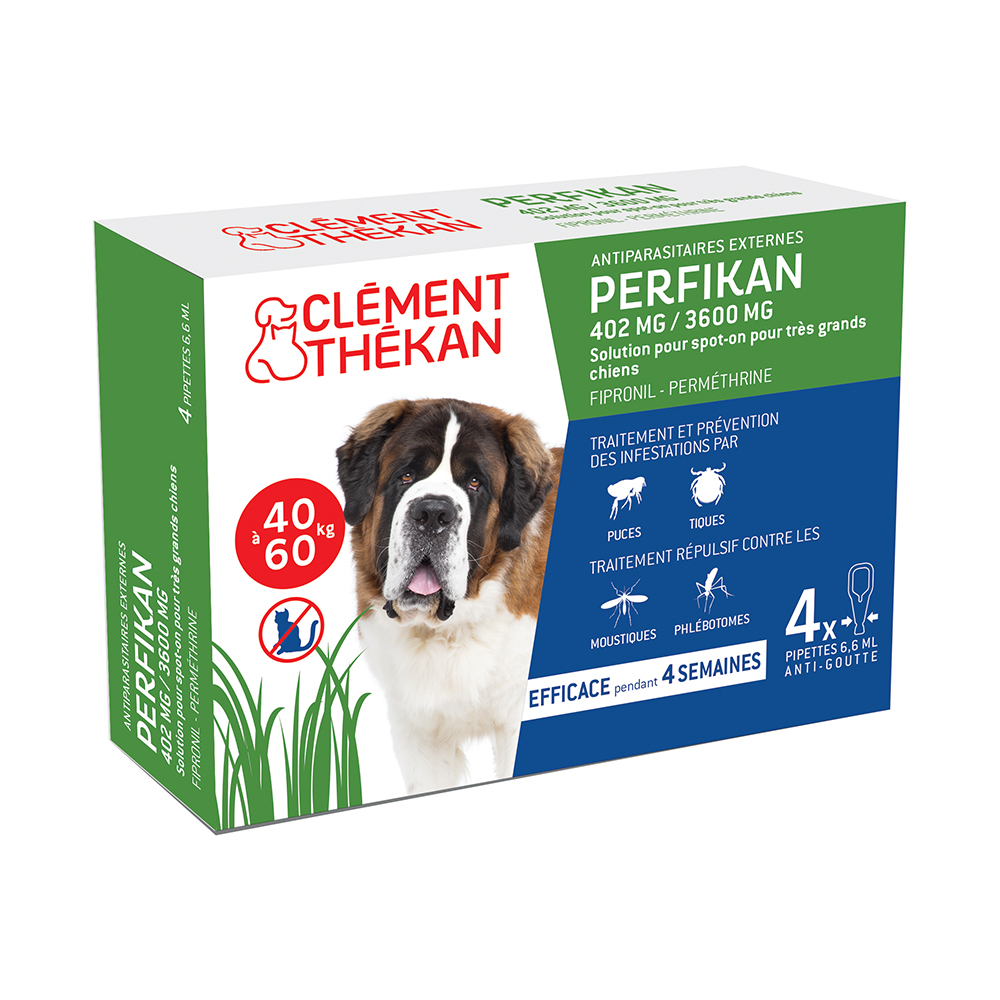 Clement-Thekan Clement Thekan Perfikan Antiparasitos Externos Spot-on Perros Muy Grandes 40 A Pipetas X4 60kg