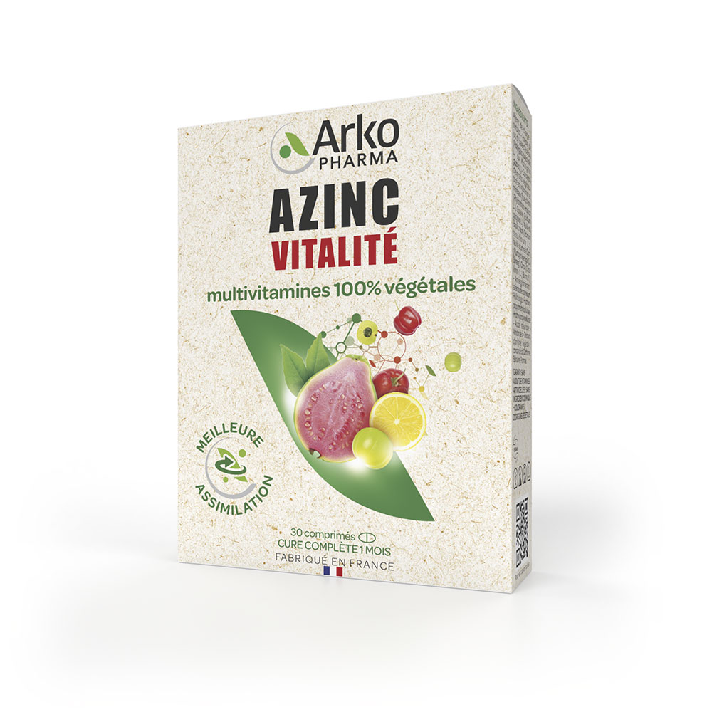 Arkopharma Azinc Multivitaminas vegetales vitalidad 30 Comprimidos