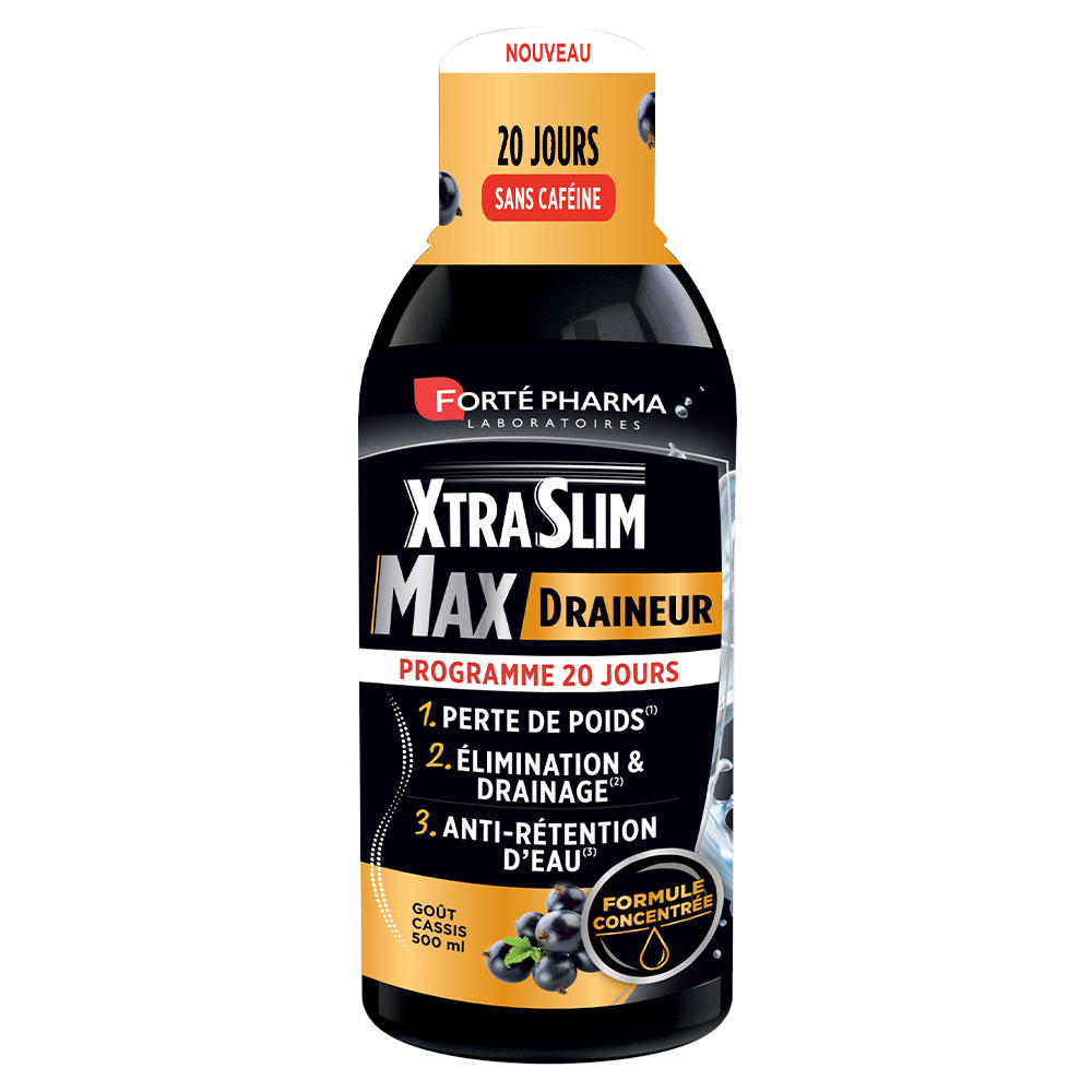 Forté Pharma XtraSlim Max Draineur potente para beber sin cafeína 500 ml