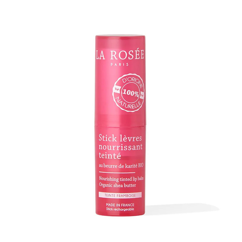 LA ROSÉE Barra de labios nutritiva rellenable con color frambuesa Con Manteca de karité ecológica 4.5g