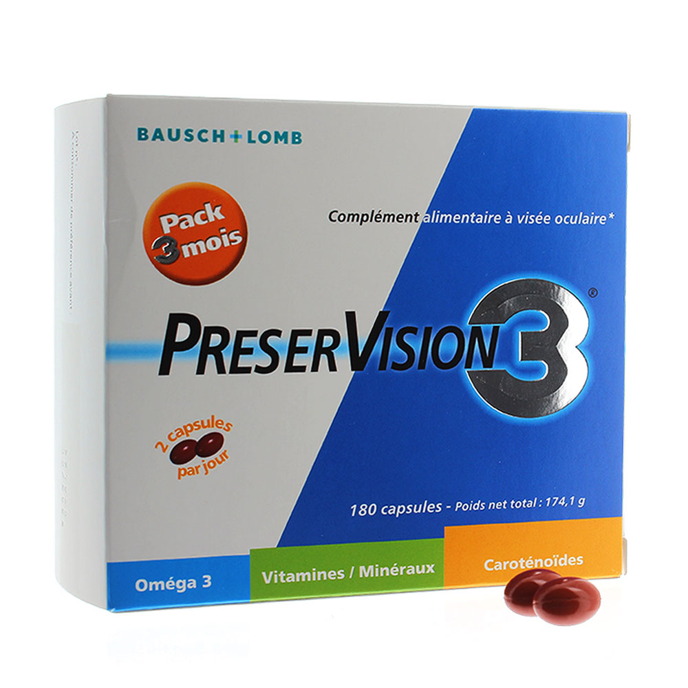 Bausch&Lomb Preservision Visee ocular "" 180 cápsulas