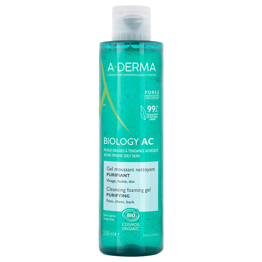 A-Derma Biology AC Gel espumoso purificante bio piel grasa con tendencia acneica 200ml