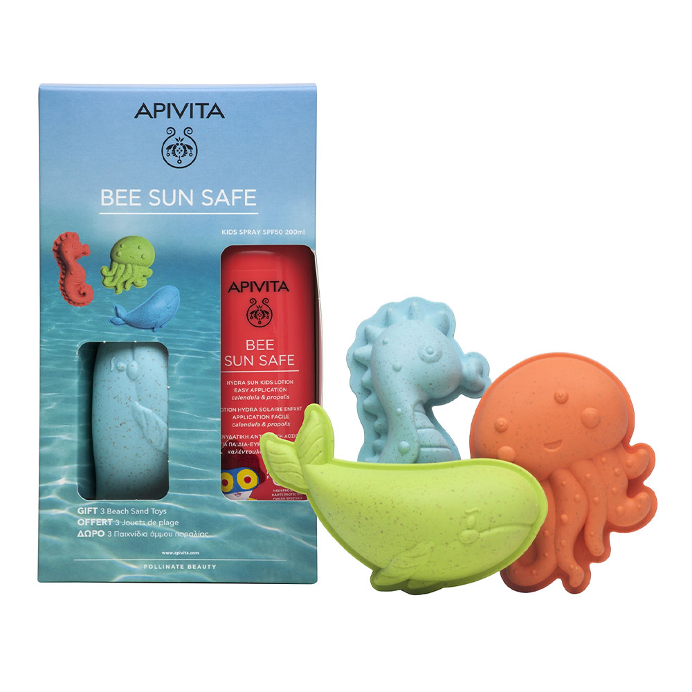 Apivita Bee Sun Safe SPF30 Set de regalo para niños y juguetes de playa 200 ml