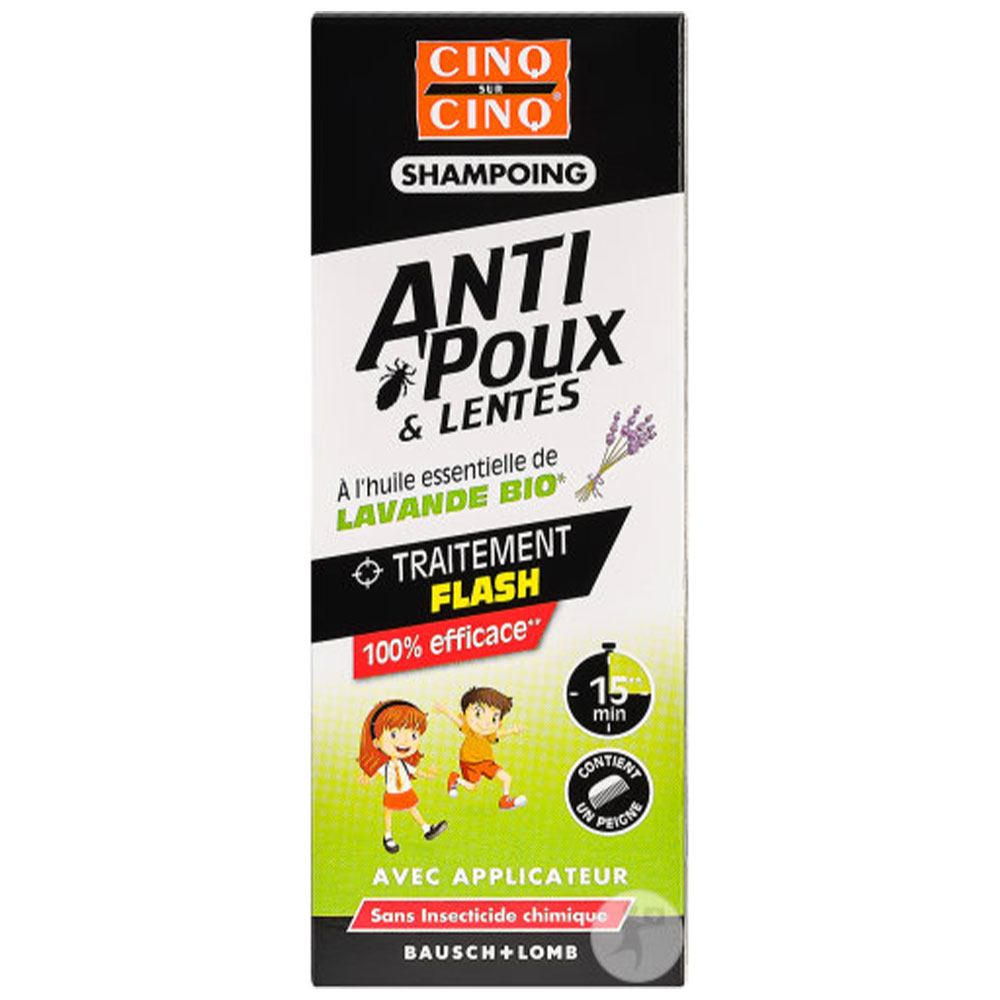 Cinq Sur Cinq Champú lavanda bio antipiojos y liendre + peine 100 ml