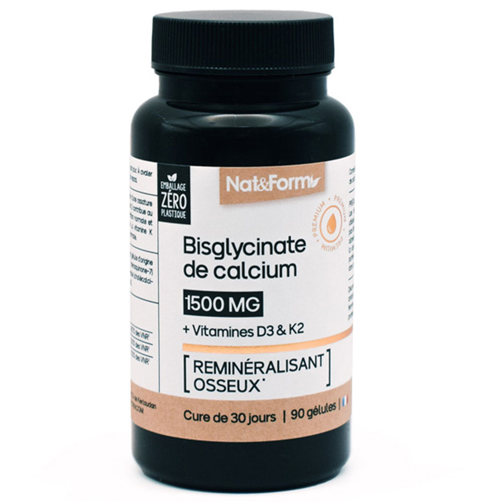 Nat&Form Premium Bisglicinato de calcio 90 cápsulas