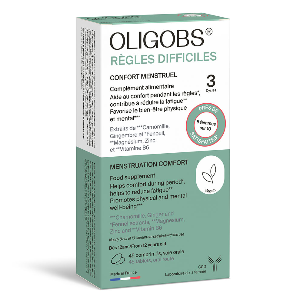 Ccd Oligobs Confort menstrual reglas difíciles 3 ciclos 45 comprimidos