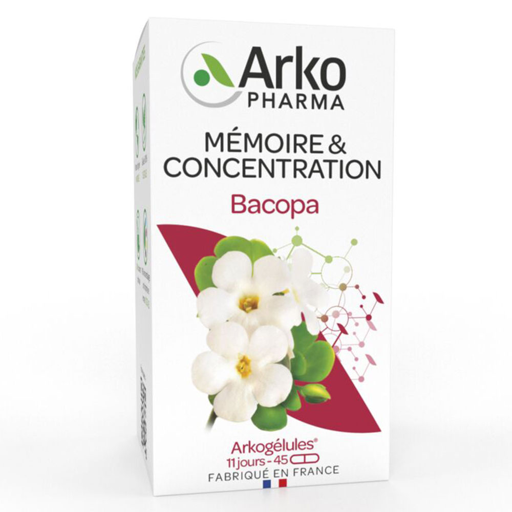 Arkopharma Arkocápsulas Memoria y concentración bacopa 45 Capsulas