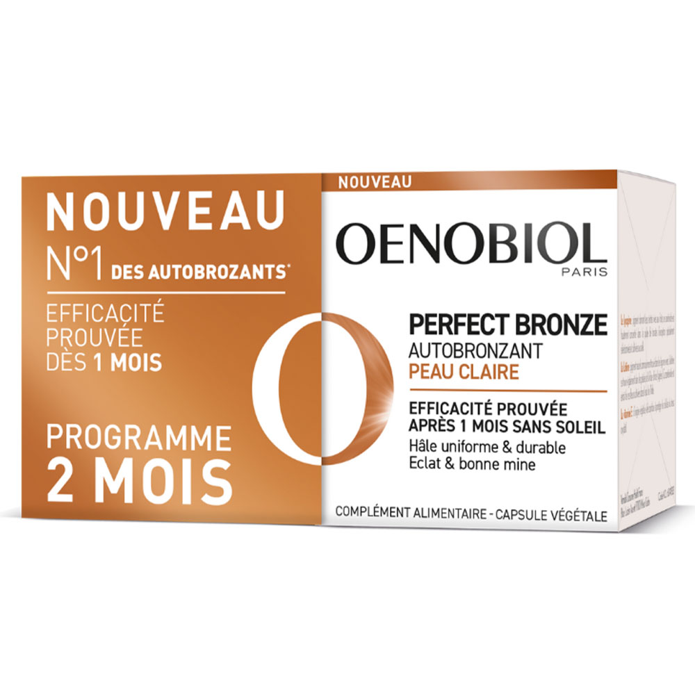 Oenobiol Perfect Bronze Autobronceador Piel clara 2x30 cápsulas
