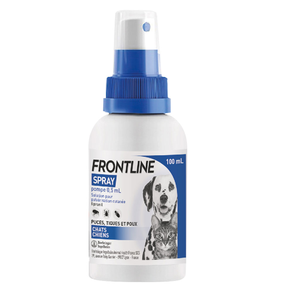 Frontline Spray cutáneo antipulgas, garrapatas y piojos para perro y gato 100 ml