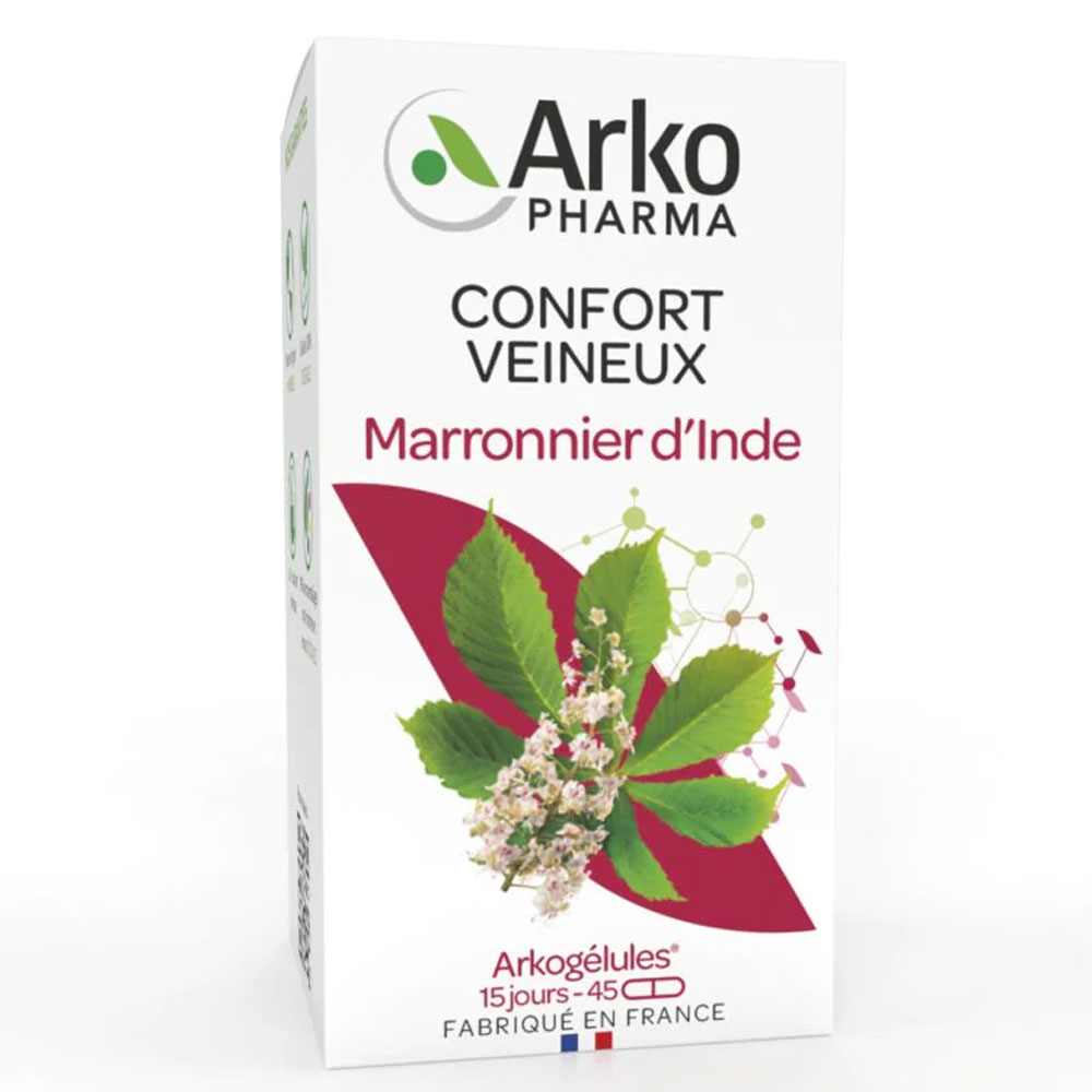 Arkopharma Arkocápsulas Vein comfort Castaño de Indias bio 45 cápsulas