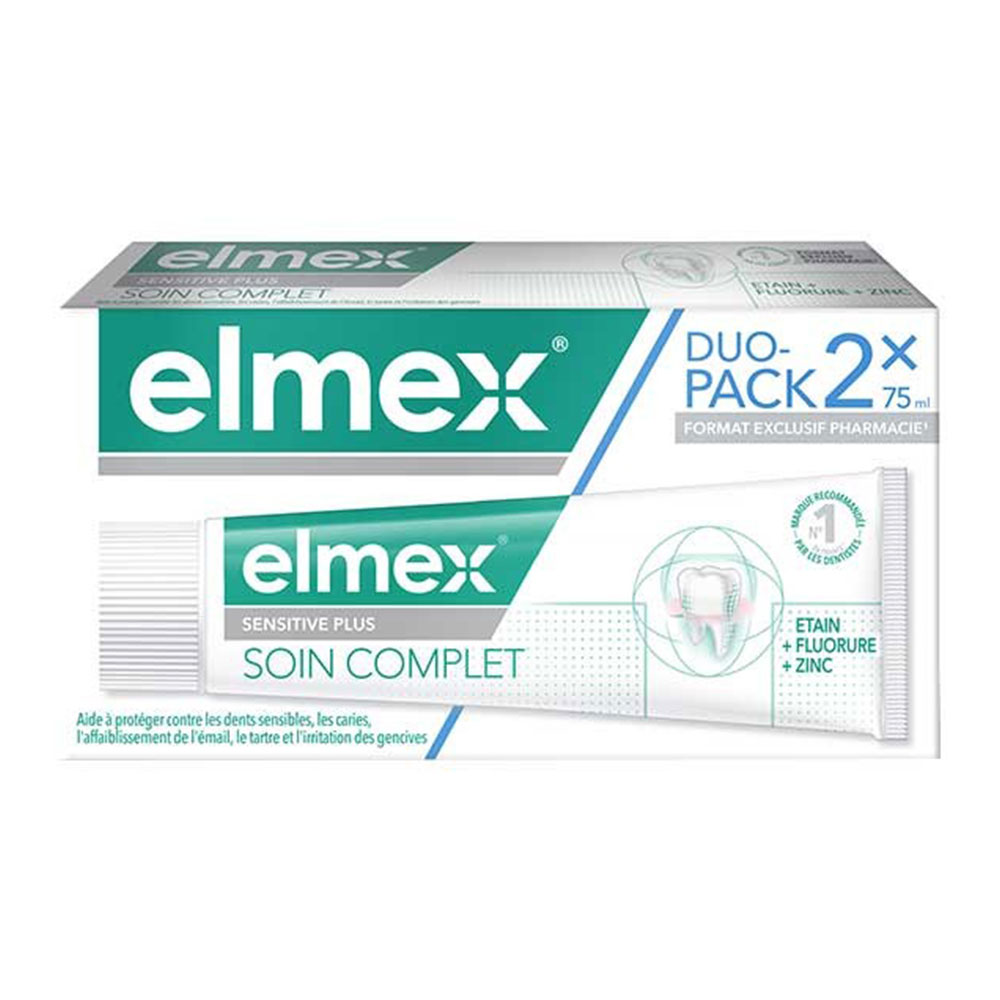 Elmex Sensitive Plus Dentífrico cuidado completo 2x75ml