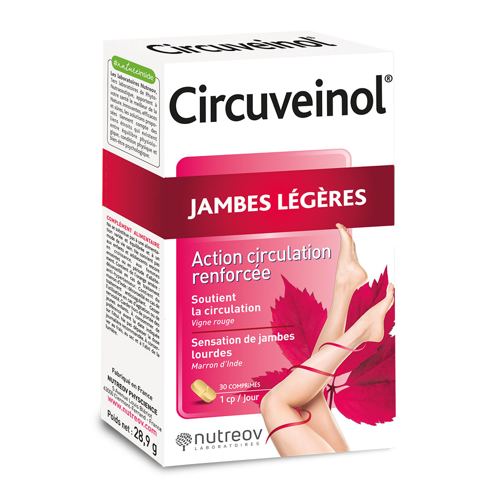Nutreov Circuveinol Jambes légères Action circulation renforcée 30 Comprimidos