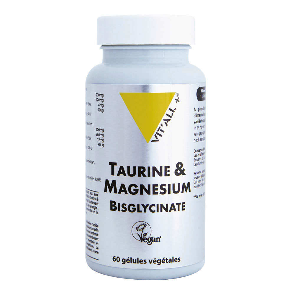 Vit'All+ Taurina y magnesio bisglicinato 60 cápsulas vegetales