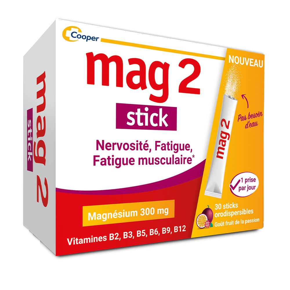 Mag 2 Nervosidad, fatiga y fatiga muscular 30 Barritas bucodispersables
