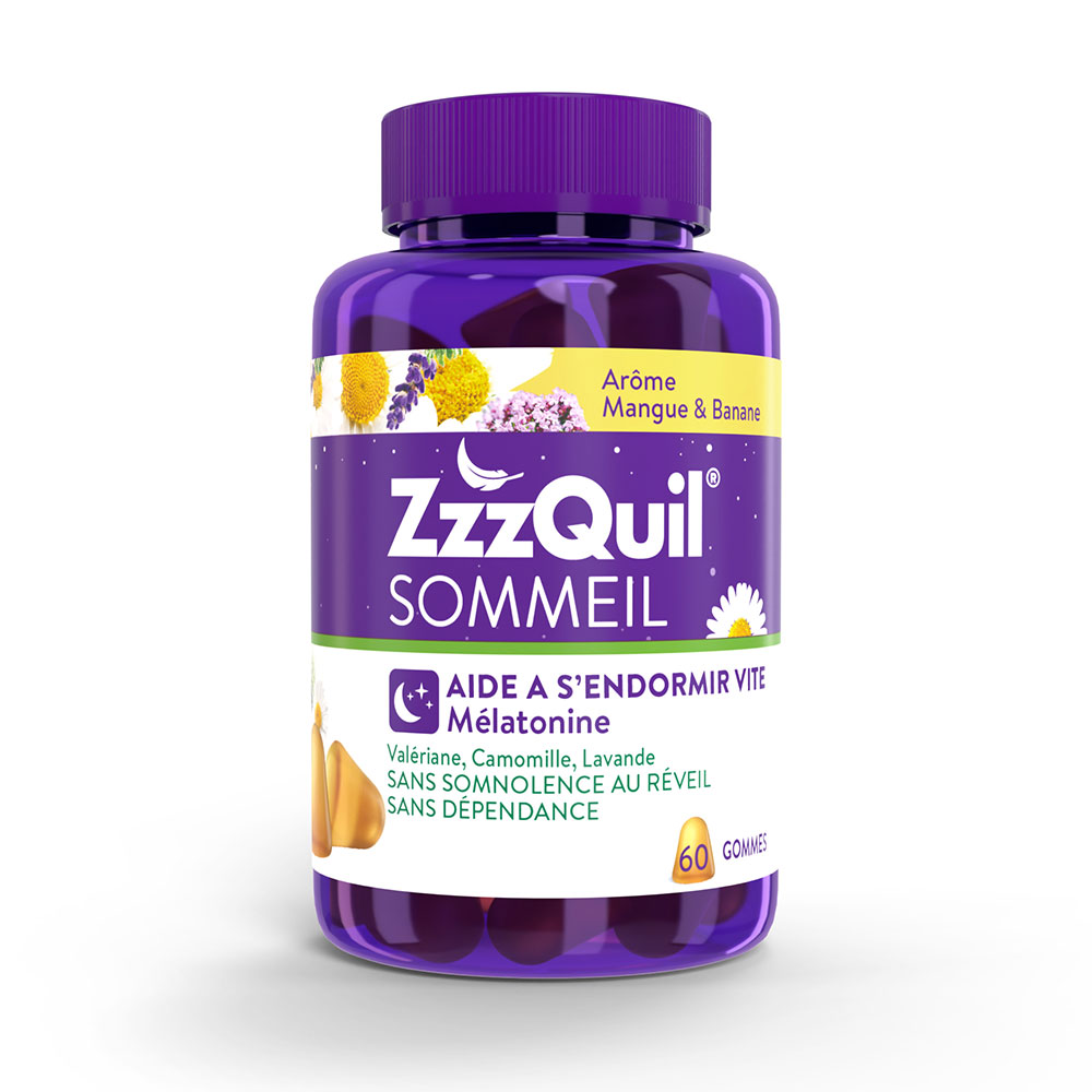 ZzzQuil Sueño sabor mango y plátano 60 gummies