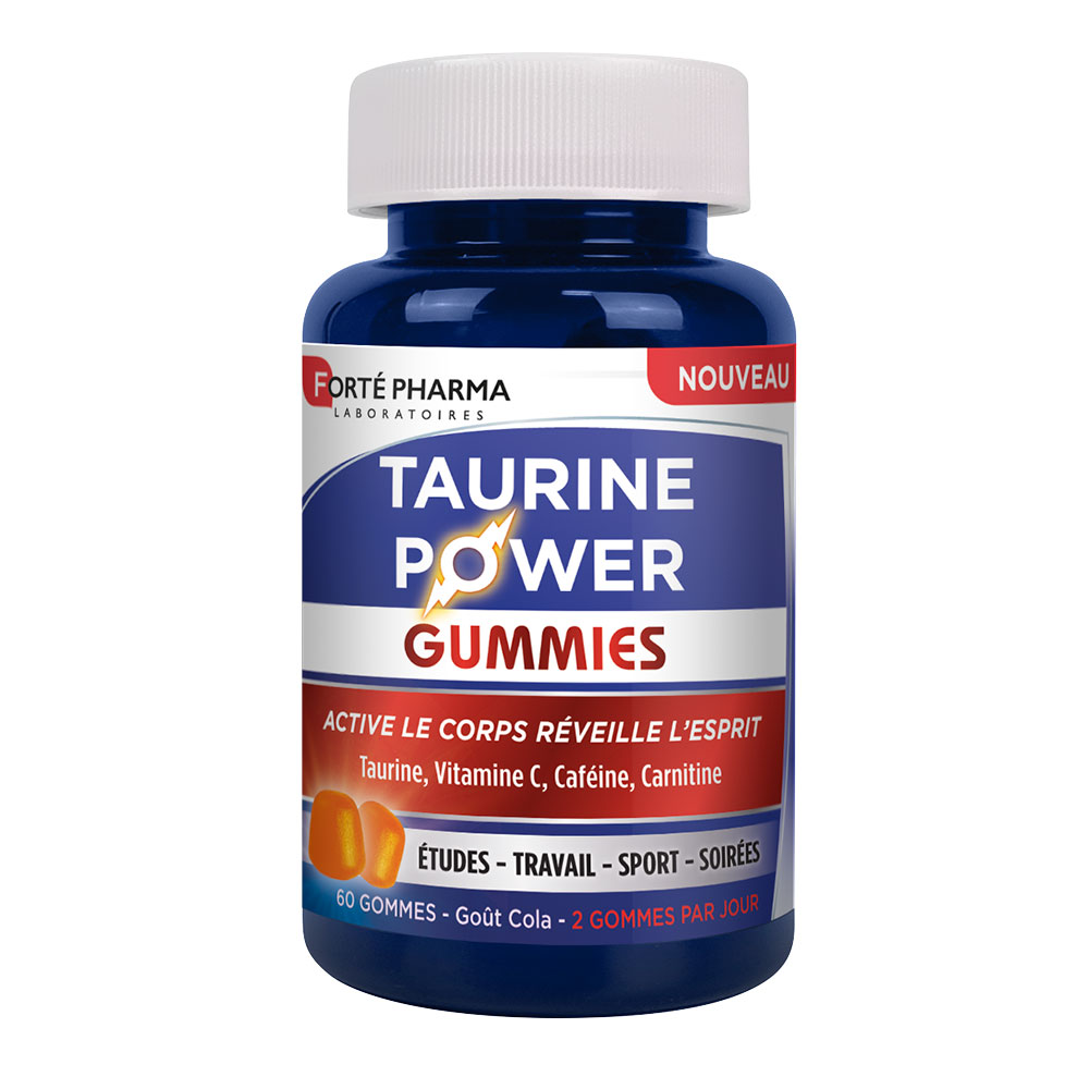 Forté Pharma Taurine Power Active el cuerpo despierta la mente sabor cola 60 gominolas